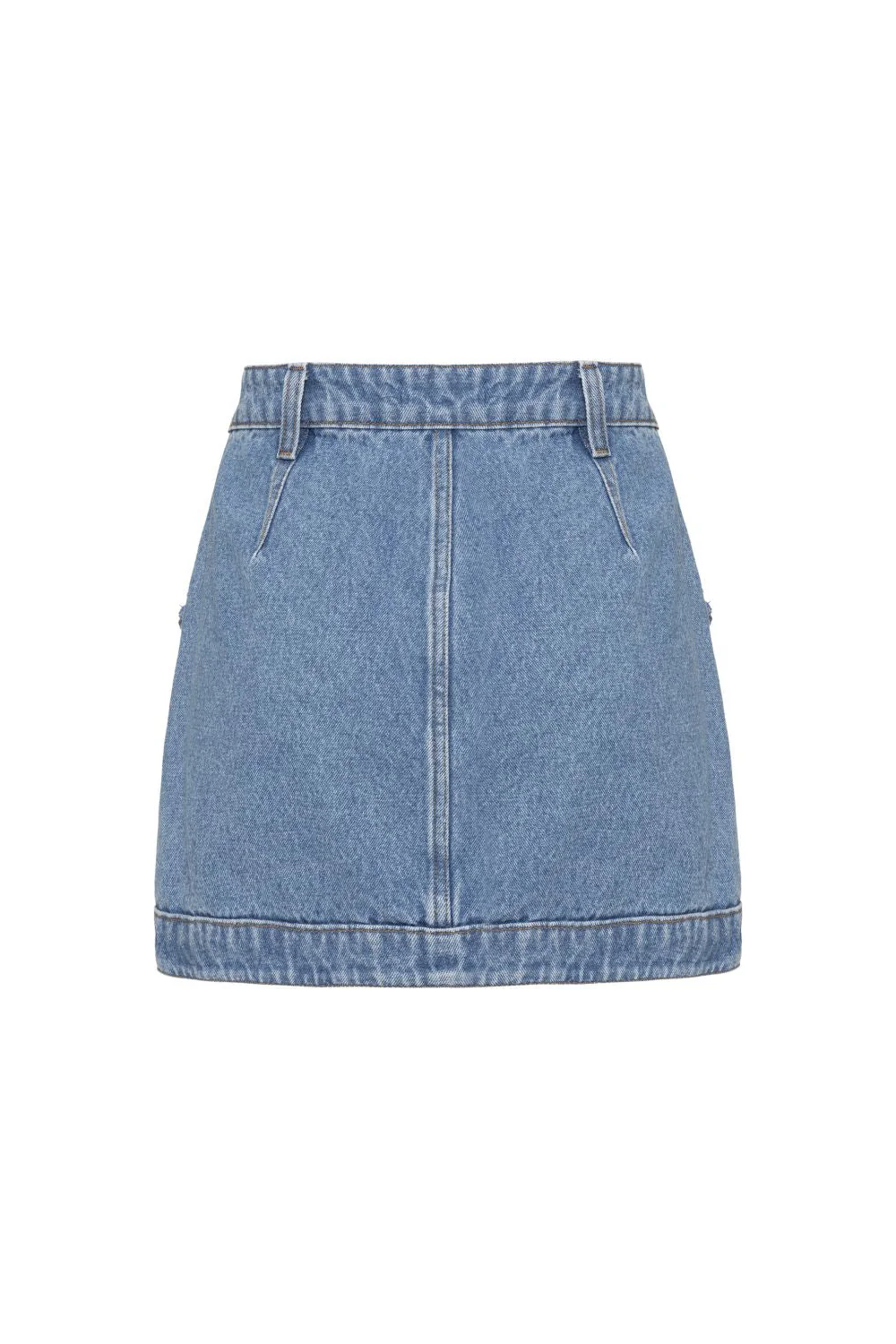 Braided Denim Mini Skirt - Image 5