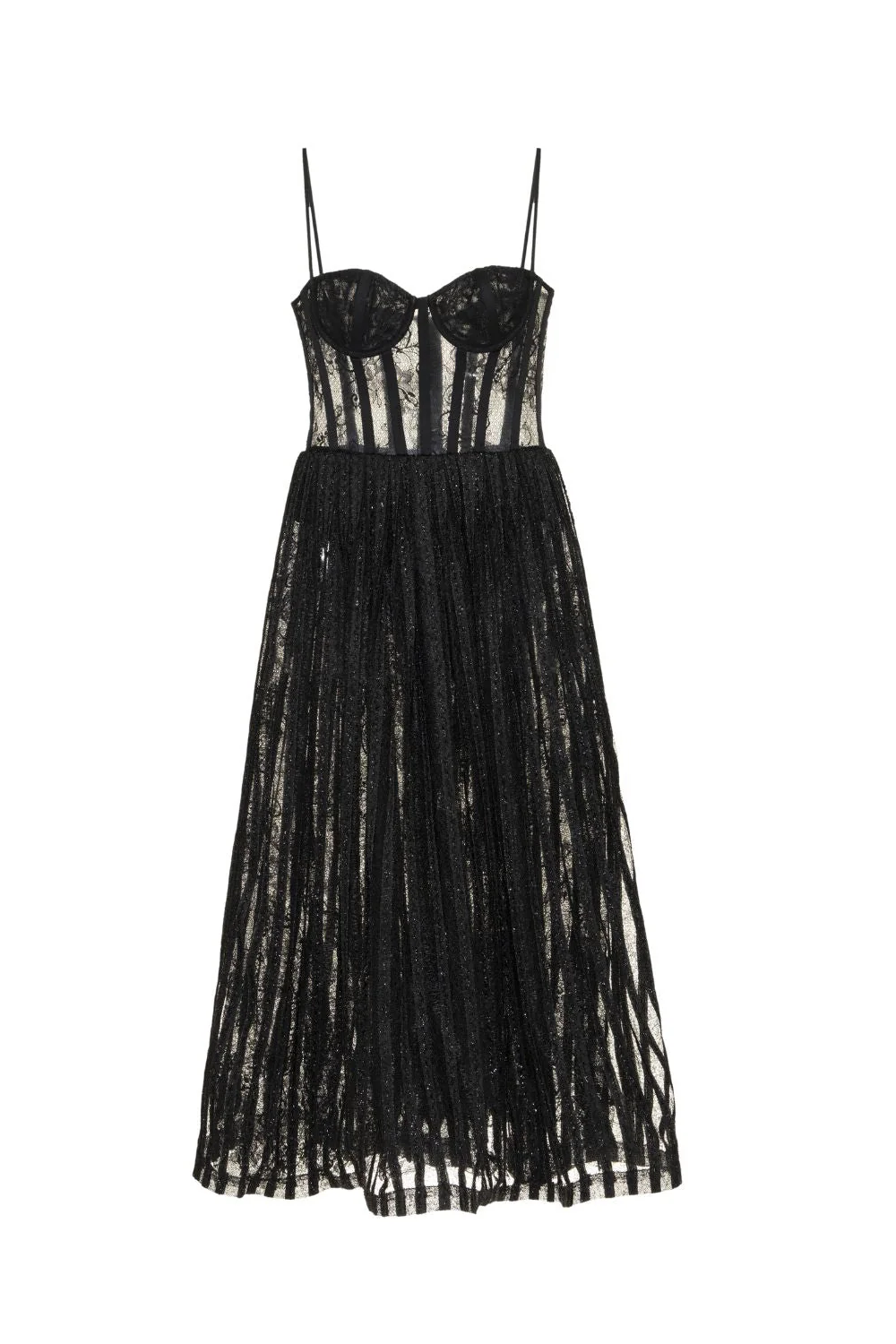 LUREX TULLE BUSTIER MIDI DRESS - Image 6