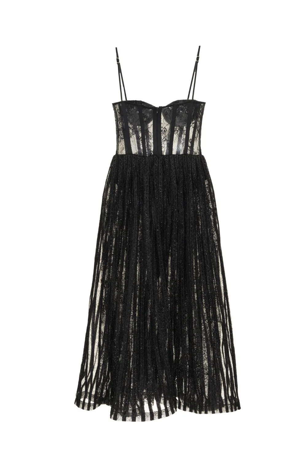 LUREX TULLE BUSTIER MIDI DRESS - Image 7
