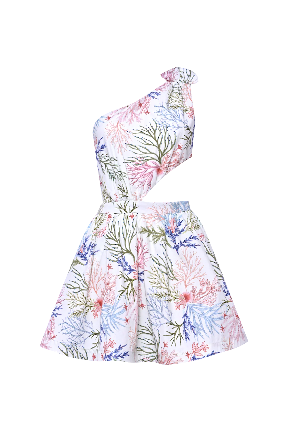 SEAWEED ONE SHOULDER MINI DRESS - Image 2