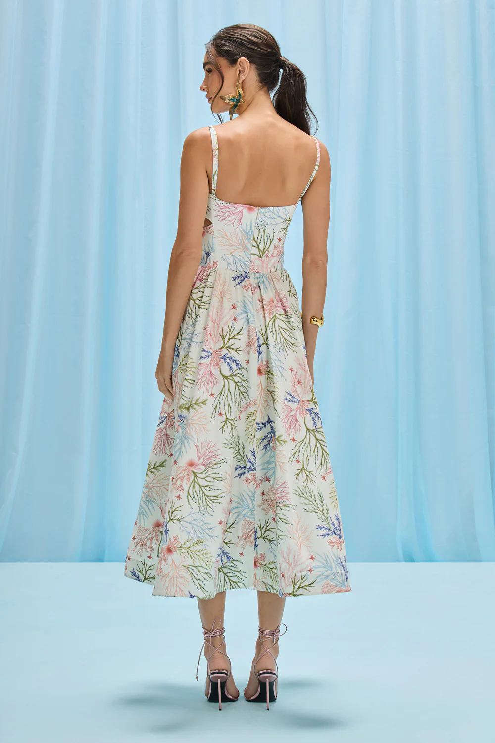 SEAWEED FLUTTER MIDI DRESS - Image 3