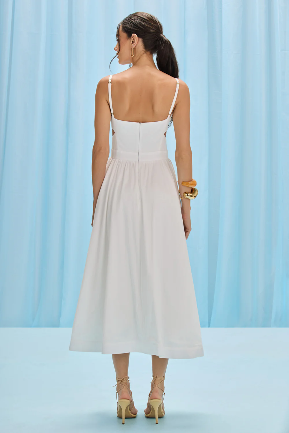 SEAWEED SHELL EMBROIDERED MIDI DRESS - Image 3