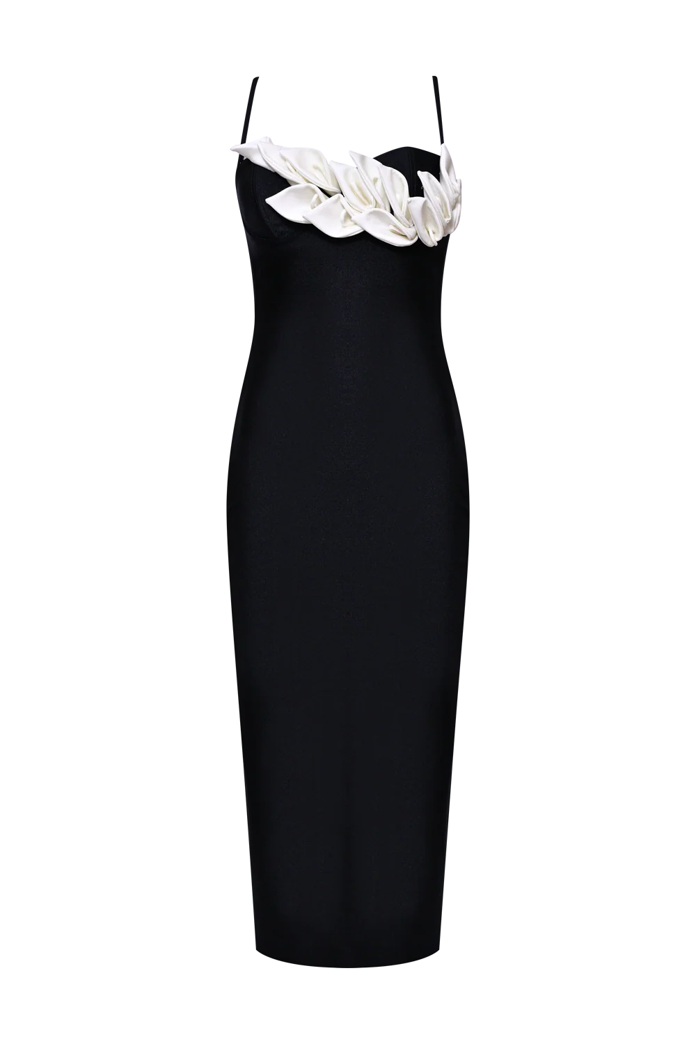 Selene Mesh Flower Applique Midi Dress - Image 2