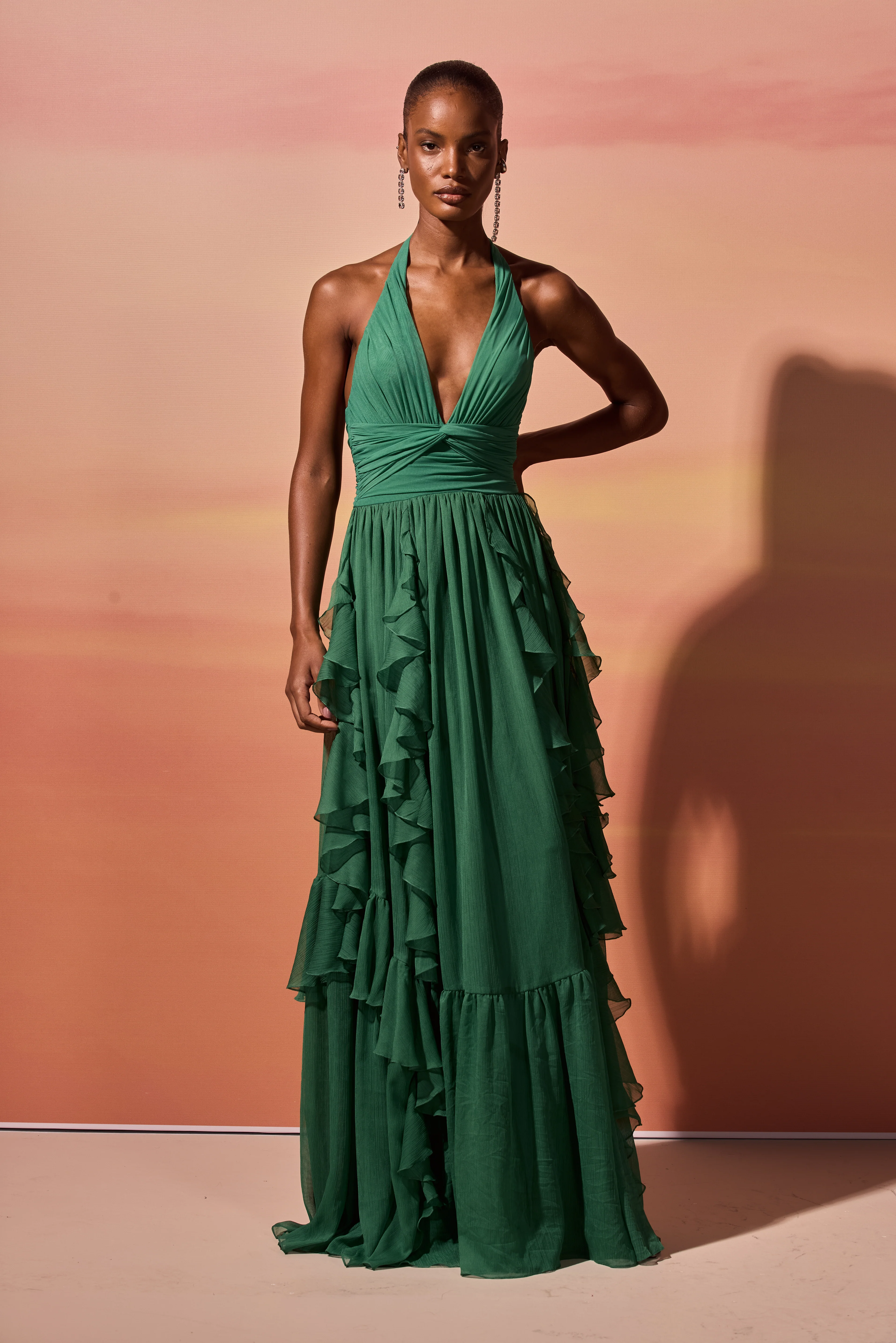 CHIFFON DAYDREAM PLUNGE GOWN