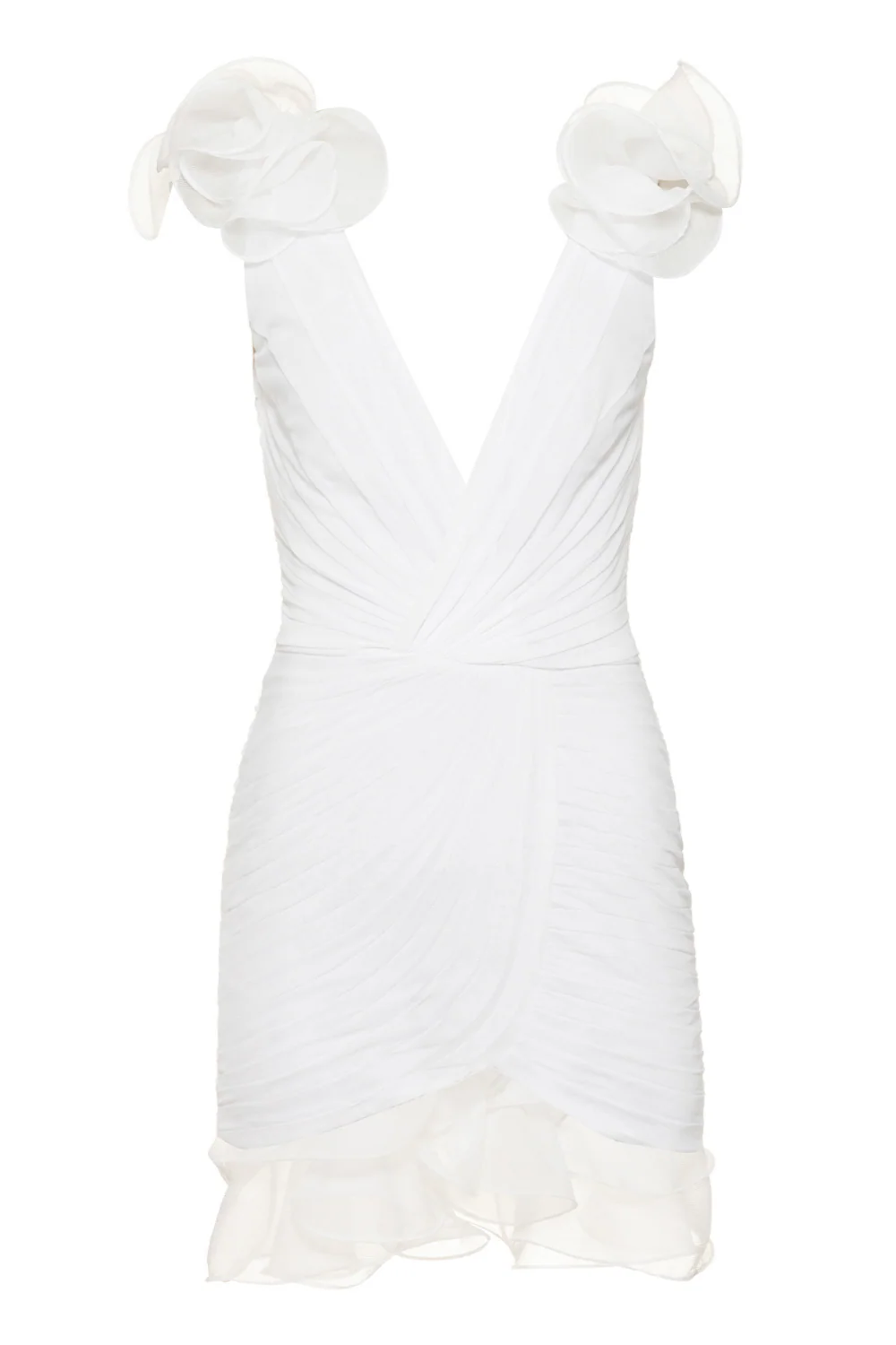 SILK PLISSE FLUTTER MINI DRESS - Image 3