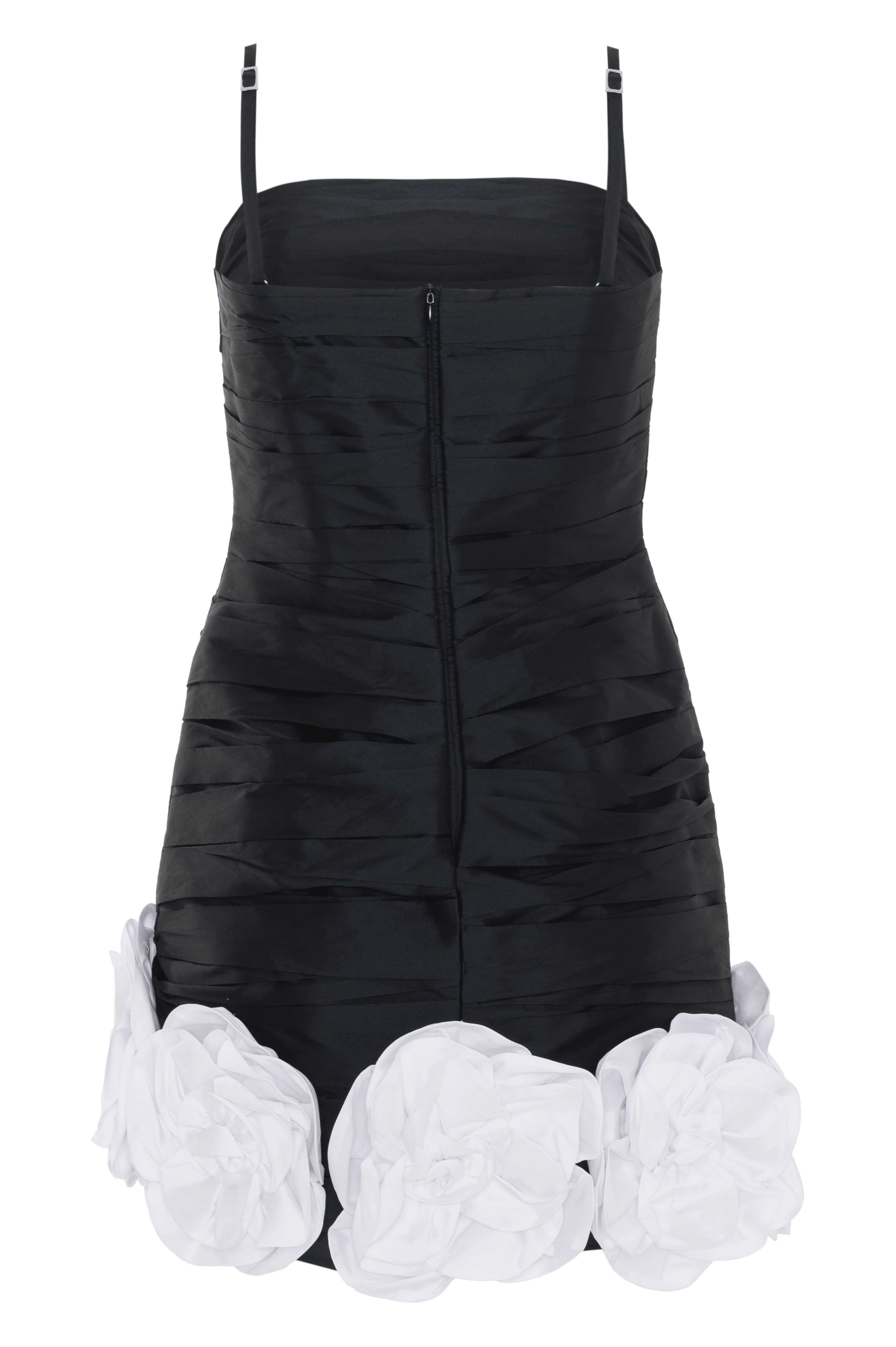 TAFFETA BLOOM DRAPED MINI DRESS - Image 5