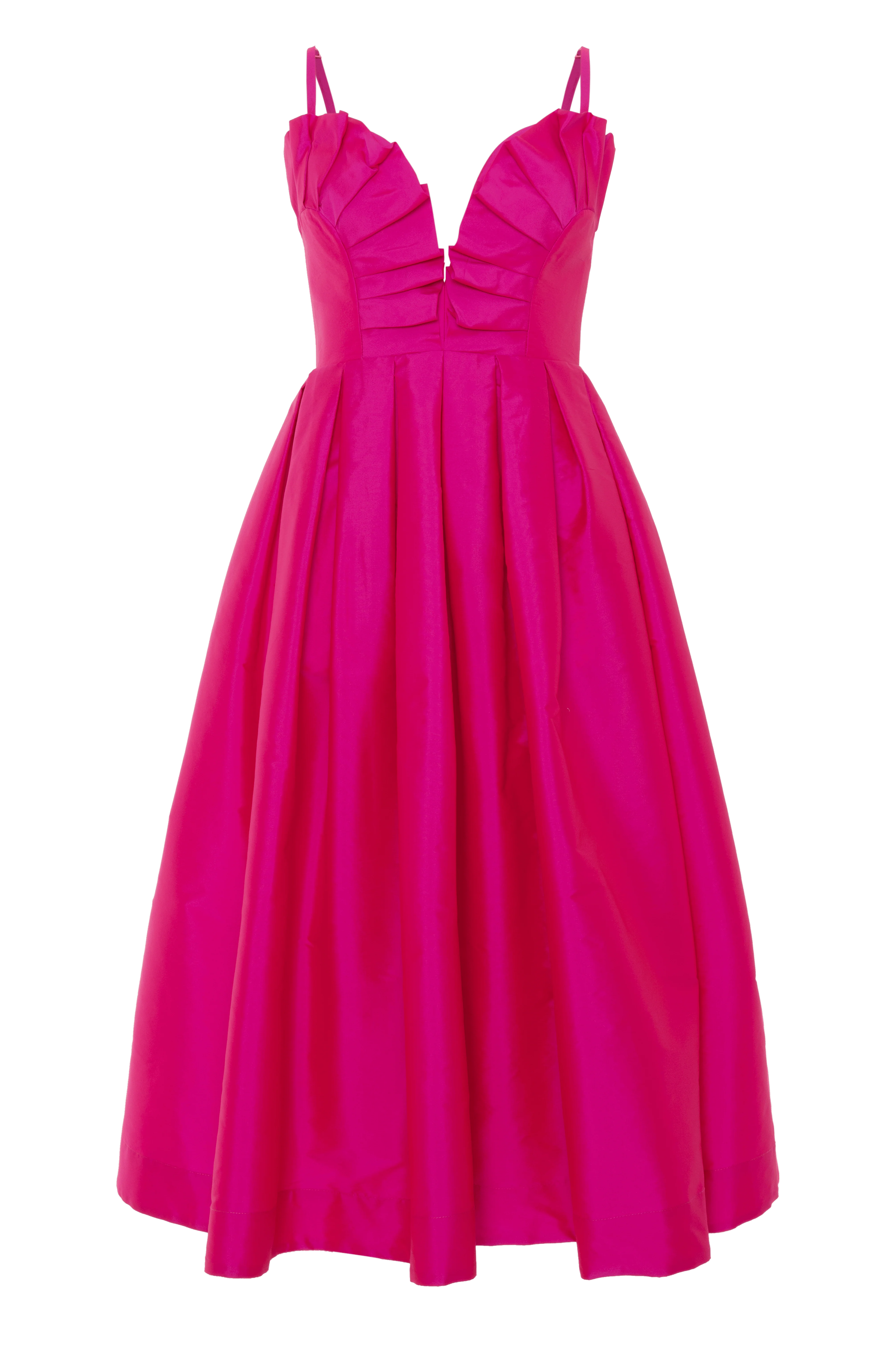 TAFFETA BLOOM MIDI DRESS - Image 4