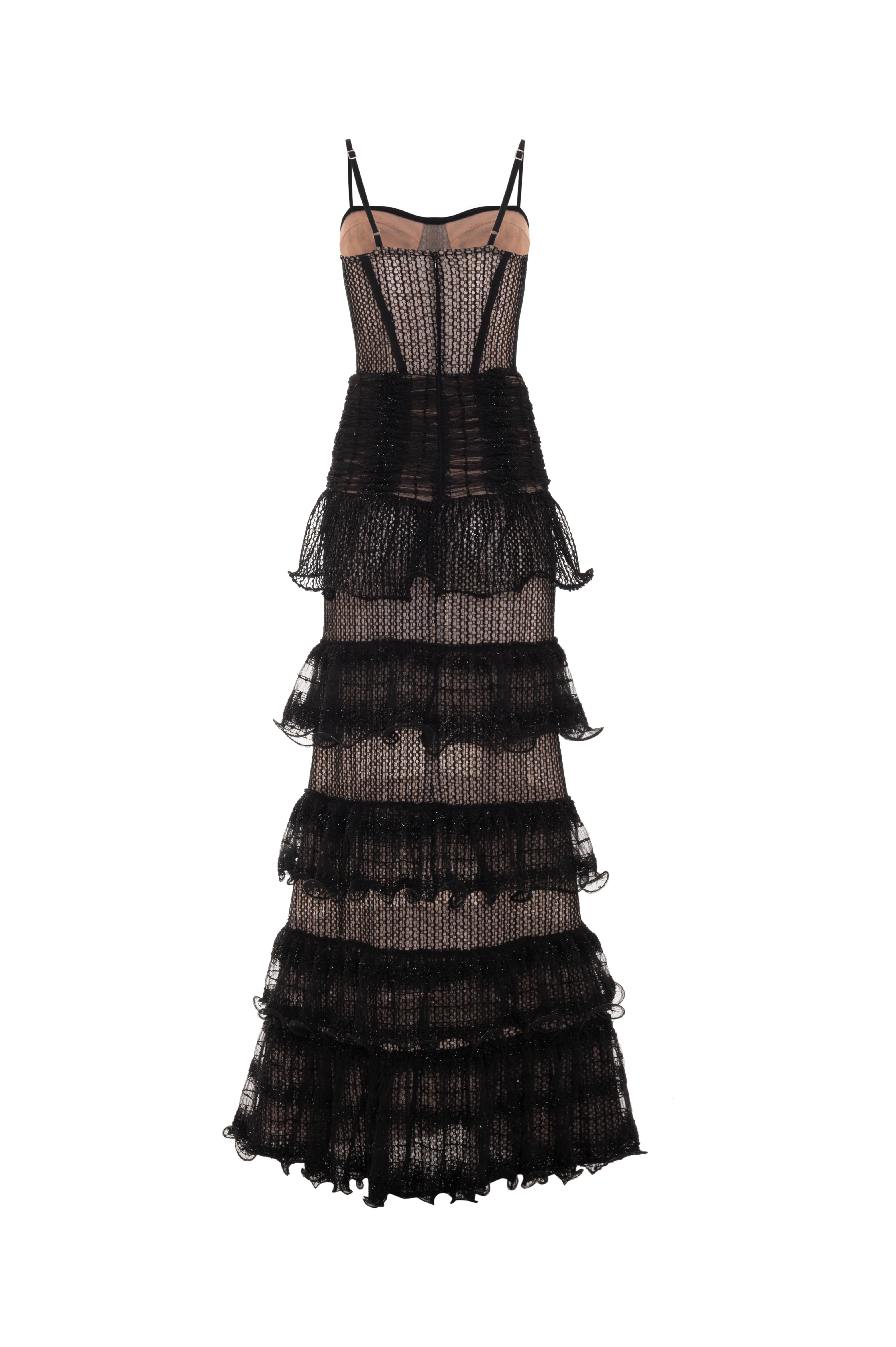 TULE TRANSPARENCY LONG DRESS - Image 4