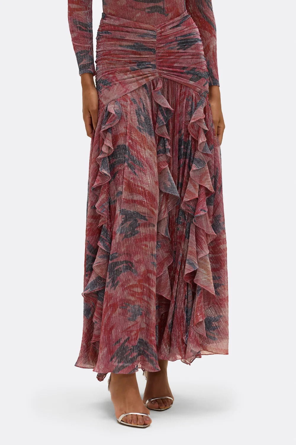 TWIST FLUTTER MAXI SKIRT - Image 4