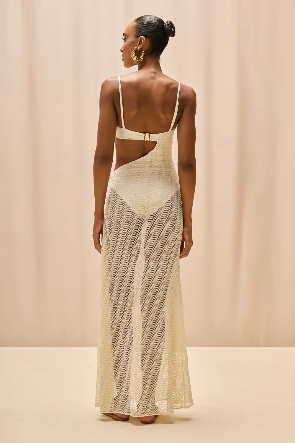 WAVE MESH CUT OUT BEACH DRESS - Image 2