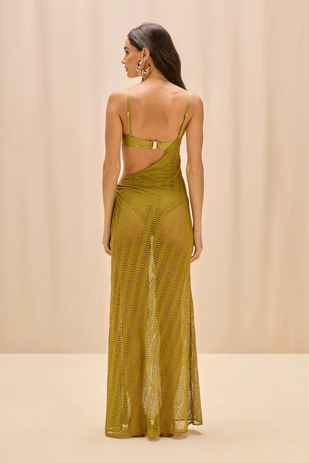 WAVE MESH CUT OUT BEACH DRESS - Image 3