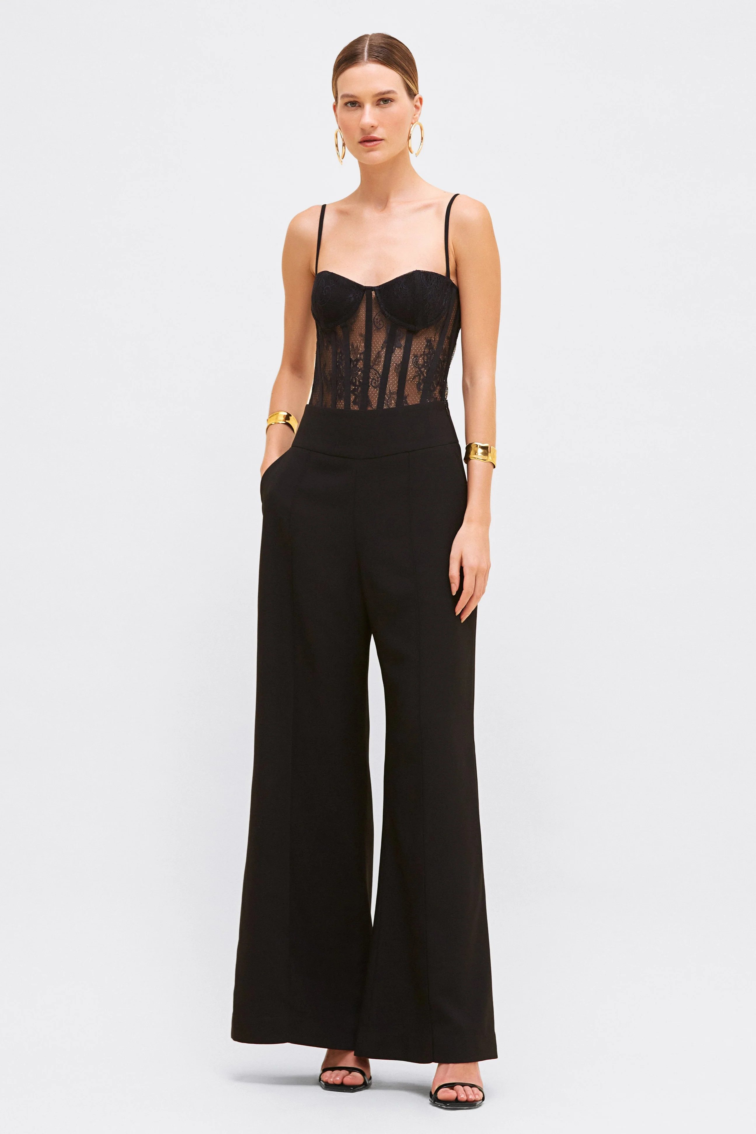 WIDE LEG CREPE PANT